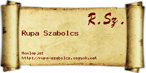 Rupa Szabolcs névjegykártya